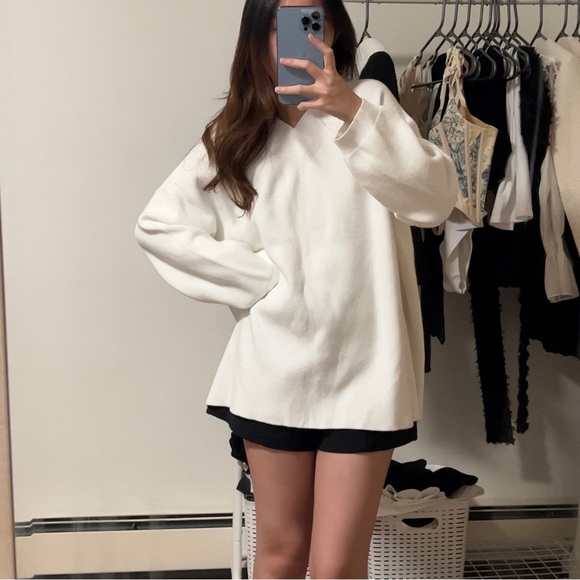 OVERSIZED SWEATER, PREPPY STYLE - Picture 1 of 3